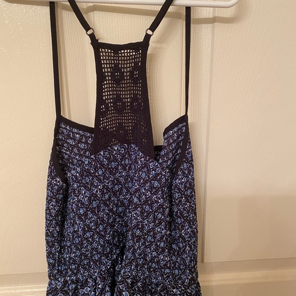 Blue Pattern Dress with pockets - Picture 2 of 6